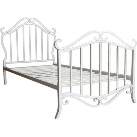 Кровать односпальная Ricom, металл, белая, 190х90 см